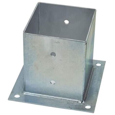 STAFFA A BICCHIERE SUPPORTO PALO PILASTRO PILASTRI ZINCATO LEGNO 8,1x8,1 cm 443