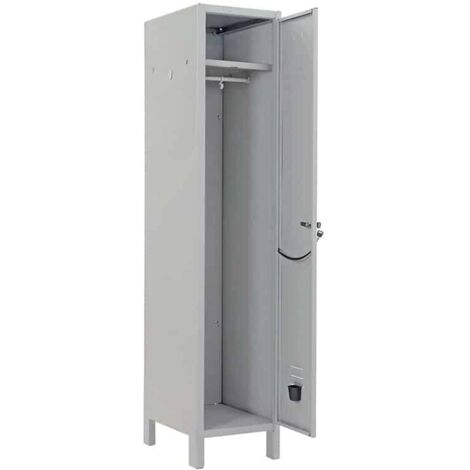 ARMADIO ARMADIETTO SPOGLIATOIO PALESTRA 1 POSTO cm 180x36x34 METALLO GRIGIO 353