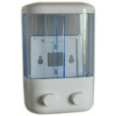 Decdeal Dispenser Sapone Da Parete 200 Ml - Per Cucina E Bagno, In ABS Trasparente, Montaggio A Vite O Adesivo - 3