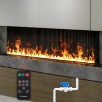 Cheminée électrique 150cm flamme couleur télécommande, pas de chaleur