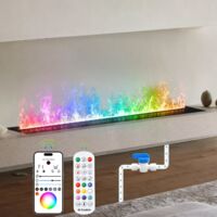 Cheminée électrique 180cm multi-couleur télécommande APP, ajout automatique d'eau