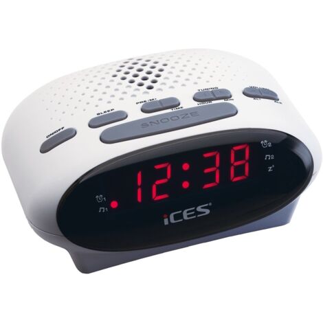 Lenco - ices clock radio icr-210 white - a002214 - 8711902033684