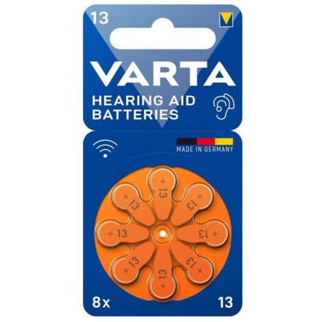 Varta - 8 pilas para aparato auditivo pr13 / za13 zinc aire 1 .45v - 24606101418 - 4043752393705