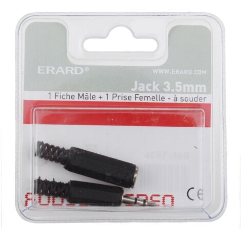 Erard - 1 x tapón estereo 3,5mm m + 1 x tapón estereo 3,5mm f - a so - 721836 - 3700117218363