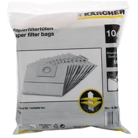 Karcher - bolsa para aspiradora karcher t12/1 - por 10pzs. - 69043120 - 4002667803686