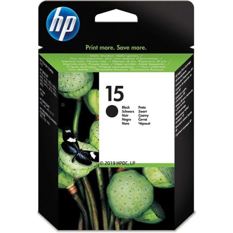 Hewlett packard - tinta negra para office jet n°15, 500 páginas - c6615de - 0884962825884 (1/5)