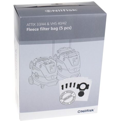 Nilfisk - bolsa para aspiradora attix 33/44 box 5 piezas - 107419593 - 5715492213269