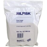 Nilfisk - bolsa para aspiradora nilfisk backuum 5 piezas + filtro - 22198000 - 5715492006724