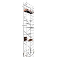 Rollfix 2.0 800, hauteur de travail 8m, roues d'échafaudage incluses (Ø150mm) & ancrages muraux