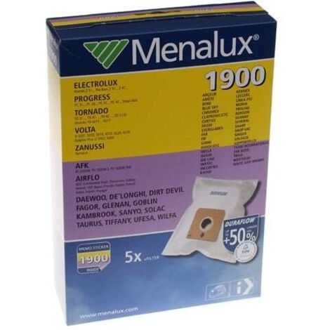 Electrolux - sacchetto aspirapolvere1900 5 pezzi+ 1 filtro - 9001961276 - 7321429394741