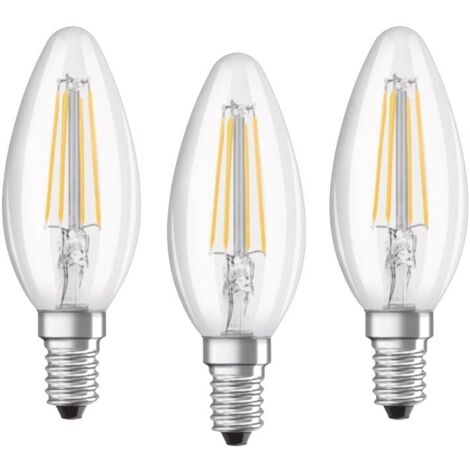 Osram Lampadine A Candela LED 4W Attacco E14 Luce Naturale 4000K Confezione da 3