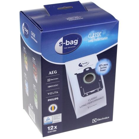 Electrolux - e201sm - sacchetto aspirapolvere s-bag classic lunga performenza - 12 pezzi - 9001684811 - 7321423974987