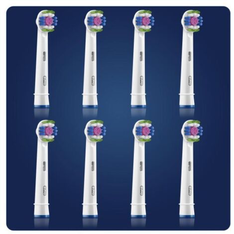 Oral-b - oral-b cleanmaximiser 3d white brushes 8pcs - 80339420 - 4210201324942