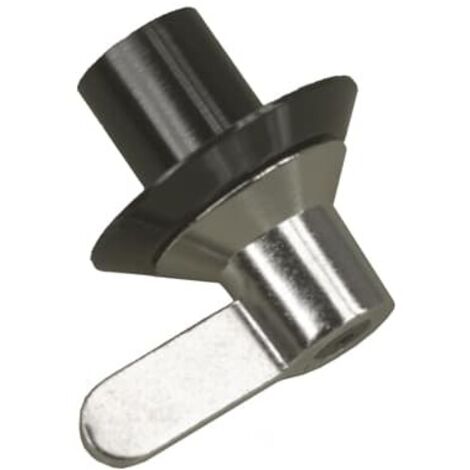 Ersatzteil - Bedienknopf aus Edelstahl (schwarz) - - SMEG