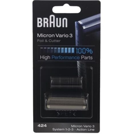 Braun - kombipack rasieren - system 1-2-3 - vario 424 - 81416568 - 4210201082910