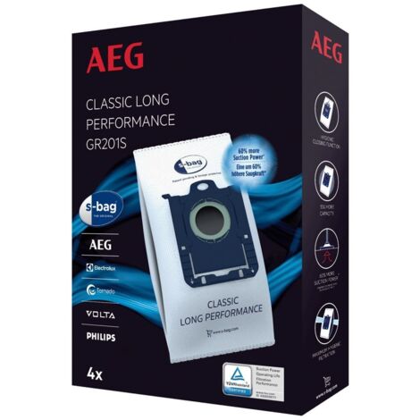 Aeg - staubsauger beutel - gr201s - classic long performance - 4st - 9001684746 - 7321423975045