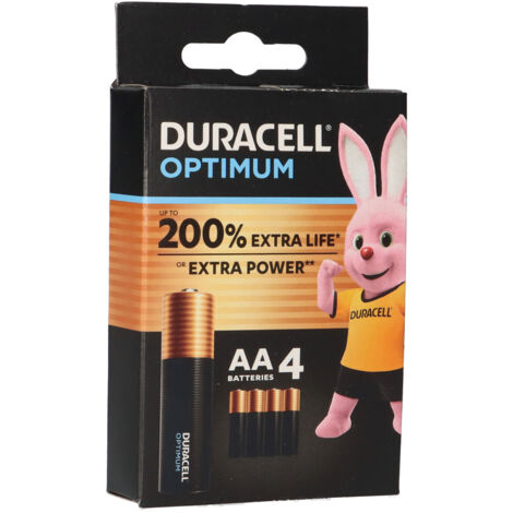 Duracell Optimum AA-Batterien 1.5V – 200% mehr Leistung – 4 Stück – Für Geräte mit hohem Energiebedarf (1/5)