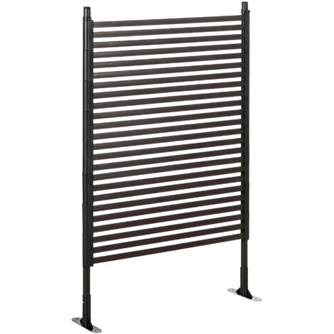 Panneau clotûre de jardin brise vue en métal extérieur avec pieds ou piquets à planter, modulaire, 93L x 22l x 150H cm (1/5)