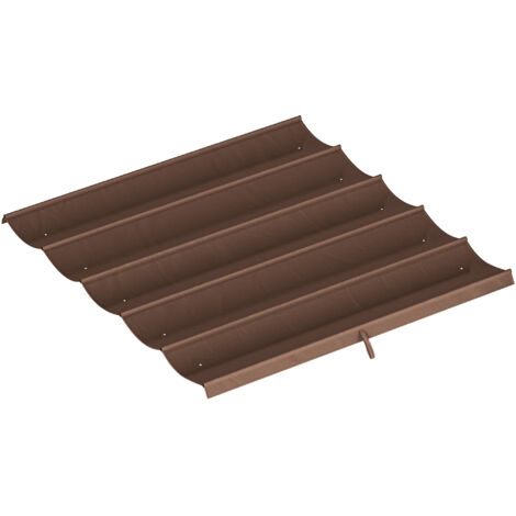 Tetto per Gazebo Pergola con 10 Fori di Drenaggio in Poliestere, 250x255 cm, per Pergola 3x3m, Caffè (1/5)