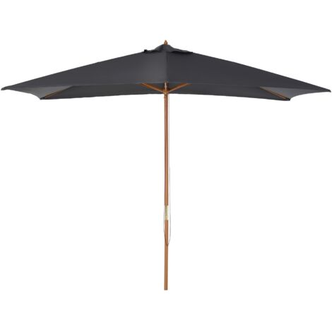 Outsunny Parasol droit rectangulaire Parasol de jardin grande taille dim. 3L x 2l x 2,5H m gris foncé (1/5)