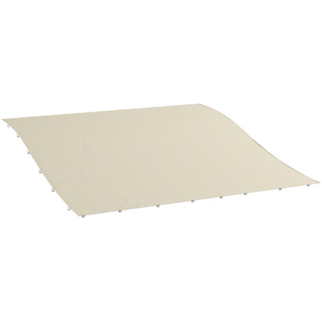 Telo di Ricambio per Pergola da Giardino 2.5x3 m con 8 Fori di Drenaggio, in Poliestere, 297x243 cm, Beige (1/5)