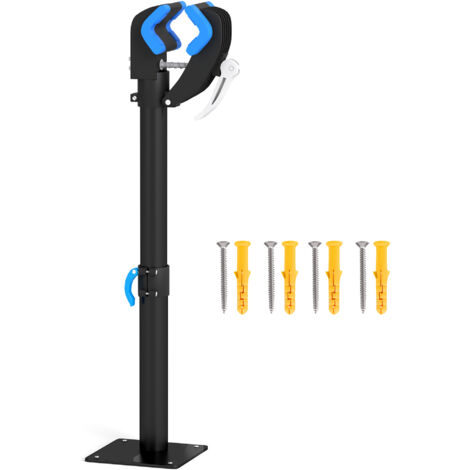 Support de réparation de vélo réglable en hauteur, pince rotative 360°, charge max. 25kg, 41-60x13x13cm, noir (1/5)