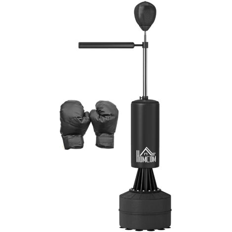 Sac De Frappe Sur Pied Réglable 120-160cm – Ballon Speed-Reflex En Mousse PU, Base PVC 47cm, Silencieux, Pour Boxe Adulte Et Enfant