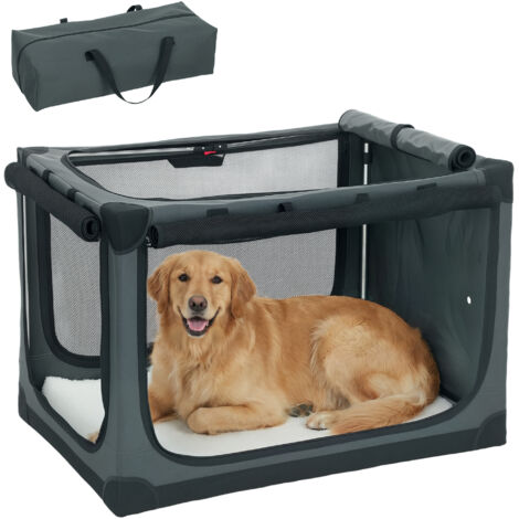 Hundebox faltbar Hundetransportbox mit Kissen abnehmbar waschbar Bezug aus Oxford-Gewebe für Hunde bis 30kg Armeegrün (1/5)