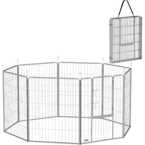 Haustiergehege, Hundezaun, Haustierspielplatz, flexibel anpassbar, rostfreier Stahl (1/5)