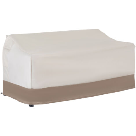 Outsunny Funda Protectora para Banco 2-3 Plaza Cubierta de Muebles Impermeable Exterior Jardín Protección contra Lluvia y Sol 152x87x59/79cm 600D Tela Oxford (1/5)