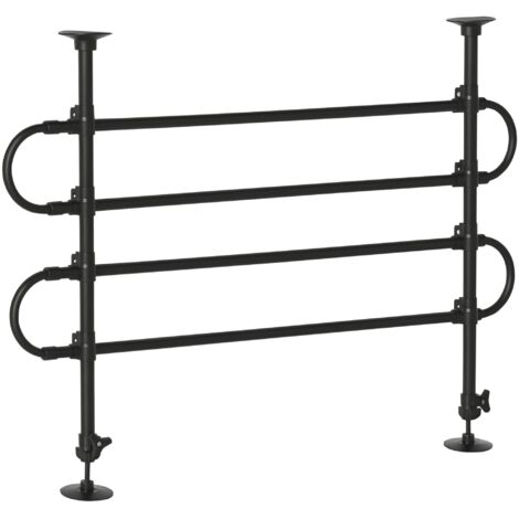PawHut Barrera Protectora de Coche para Perros Reja de Protección Universal de Acero para Maletero Equipaje Automóvil Ajustable en Ancho y Altura 87-135 x 60-105 cm Negro (1/5)