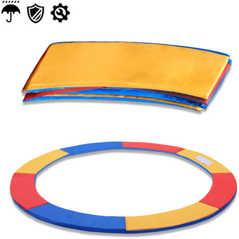 Froadp Ø305cm Randabdeckungen für Trampoline 10 FT Reißfest Federabdeckung UV-resistent Randschutz Sicherheitsmatte Trampolinzubehör für Fitness Gartentrampoline, Bunt