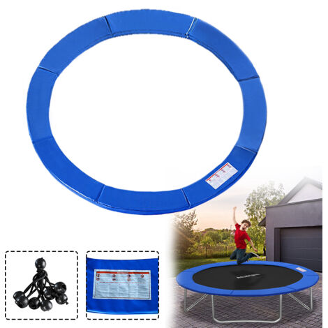 Froadp Ø366cm Randabdeckungen für Trampoline 12 FT Reißfest Federabdeckung UV-resistent Randschutz Sicherheitsmatte Trampolinzubehör für Fitness Gartentrampoline, Blau