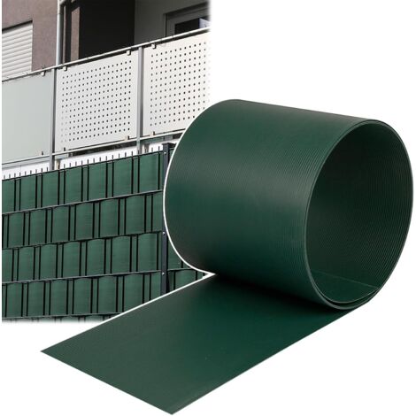 10x Sichtschutzstreifen Hart PVC Sichtschutzfolie 2,5m x 19cm Sichtschutz Zaun Rolle Blickdicht Doppelstabmattenzaun Sichtschutz Windschutz, Grün NAIZY