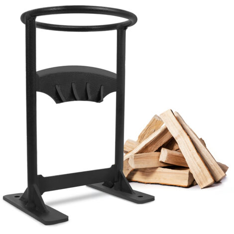 Froadp Cortadora de Leña Manual del Divisor de Madera de Acero Herramienta de Corte Manual con Cuchilla Astilladora Portátil Cortador Leña para Hogar o Acampar al Aire Libre (Tipo A, 21x16x31cm)
