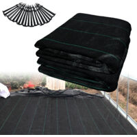Froadp 50㎡ Mallas Anti-Maleza 100g/㎡ Barreras de Tela de PP para Malas Hierbas Acolchado Tejido Anti Crecimiento con Clavijas Malla Antihierbas Plegable para Jardín y Huerto (1x50m)