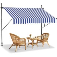 Froadp Toldo de abrazadera Toldo retráctil Manual Protección solar Balcón Sin taladro Protección UV Resistente a la intemperie Altura ajustable Toldo de brazo articulado con manivela para jardín terra