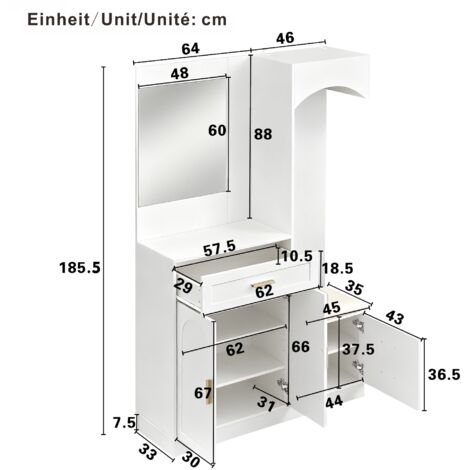Appendiabiti Con 3 Cremagliere In Metallo Per Ingresso 185 × 65 × 30 Cm Nero 49608188 Appendiabiti Con 3 Cremagliere In Metallo Per Ingresso 185 × 65 × 30 Cm Nero 49608188