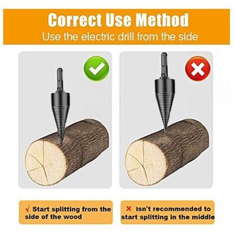 Jalleria - Foret de Fendage de Bois, 32mm+42mm Fendeur de Buche, Foret Jalleria - Foret de Fendage de Bois, 32mm+42mm Fendeur de Buche, Foret
