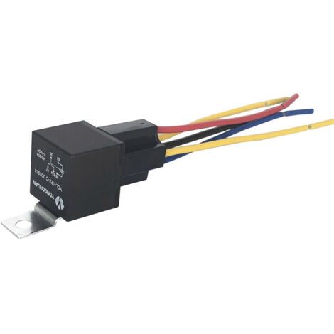 Relais Voiture 12V 40A SPST Avec Faisceau 12AWG Coloré - Lot De 2, Imperméable Pour Moto, Camion, Bateau Et Démarreurs