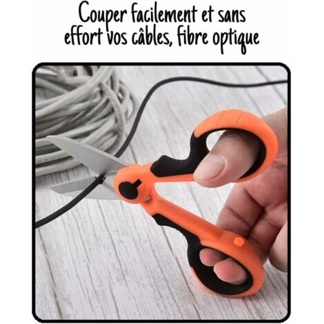 Pince Multifonction Pour Dénuder Câbles Réseau Et Fibre Optique - Jaune - Neuf