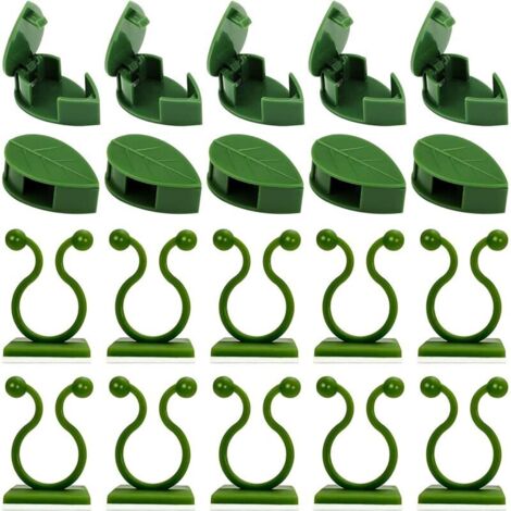 Clips de fixation pour plantes grimpantes, lot de 50, clips adhésifs pour plantes grimpantes, supports pour plantes grimpantes, fixation murale pour plantes de jardin (1/4)