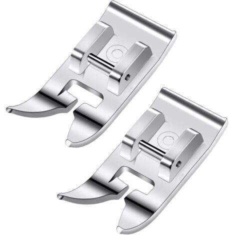 2 Pièces Pied De Biche Universel pour Machine À Coudre Pied De Couture Droit Pied Zigzag Accessoires Multifonctions Convient À Toutes Les Machines À Coudre À Tige Basse Singer Brother (1/4)