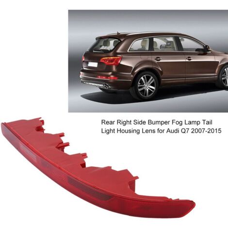 Lentille de botier de feu arrière de feu de brouillard de pare-chocs arrière droit pour Audi Q7 2007-2015