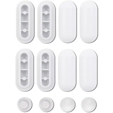 Tampon Abattant WC, Patin Abattant WC, Tampon Universel pour Siège Toilette, pour Maison L'hôtel L'hôpital L'ensemble, Compatible avec Tous Modèles Standard (Blanc) (1/4)