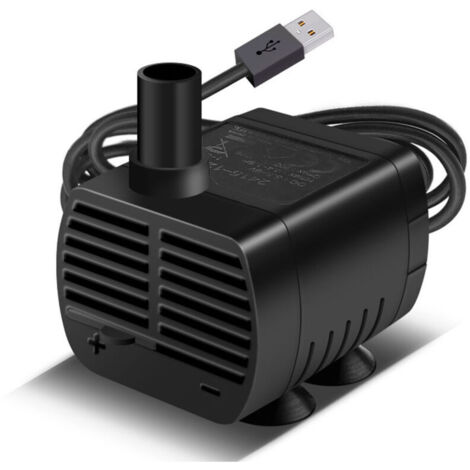 Pompe à eau submersible pour aquarium – Débit 200L/H – Ultra-silencieuse – Prise USB – Protection contre combustion sèche – Cordon 1.4m (1/4)