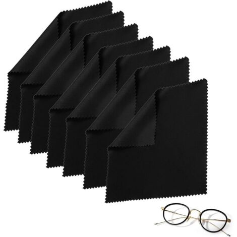 7 PCS Chiffons Microfibre de Nettoyage, Chiffon de Nettoyant Lunettes pour Lunettes, Téléphones, Ordinateurs Portables, Tablettes, Écrans, Objectifs d'appareils Photo (1/4)