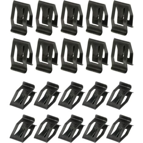 40 clips de fixation pour voiture, clips de retenue métalliques, adaptés aux consoles, tableaux de bord et garnitures de portes (1/4)