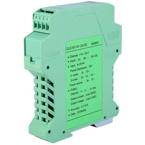 DC 24V Émetteur d'isolateur de signal d'alimentation, conditionneur de signal de détection SPS 4-20mA (1/4)