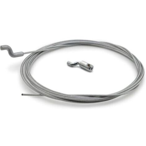 Câble de Gaz Souple Ø1.5 mm avec Embout Z et Serre-câble en Z Longueur 2.5m Accélérateur Carburateur Poignée Réparation pour Tondeuse Débroussailleuse Motoculteur Jardin (1 câble)